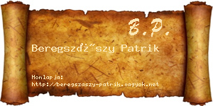 Beregszászy Patrik névjegykártya