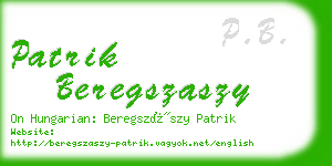 patrik beregszaszy business card